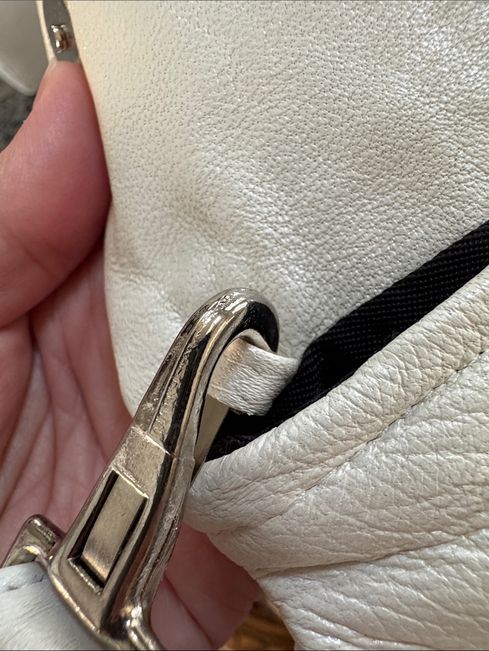 JJ Winters White Ruffle-Trim Wristlet Clutch - Picture 6 of 6